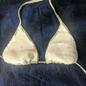 Victoria's Secret Sequin Bra/Bathing Suit top sz M
